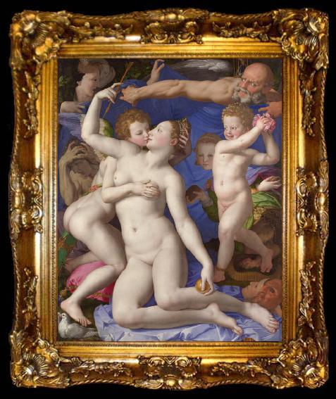 framed  Agnolo Bronzino An Allegory (mk08), ta009-2